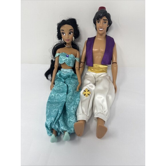 Disney Princess Classic Doll Aladdin Prince Ali 12 1/2'' and Jasmine Jointed Set - Picture 8 of 8